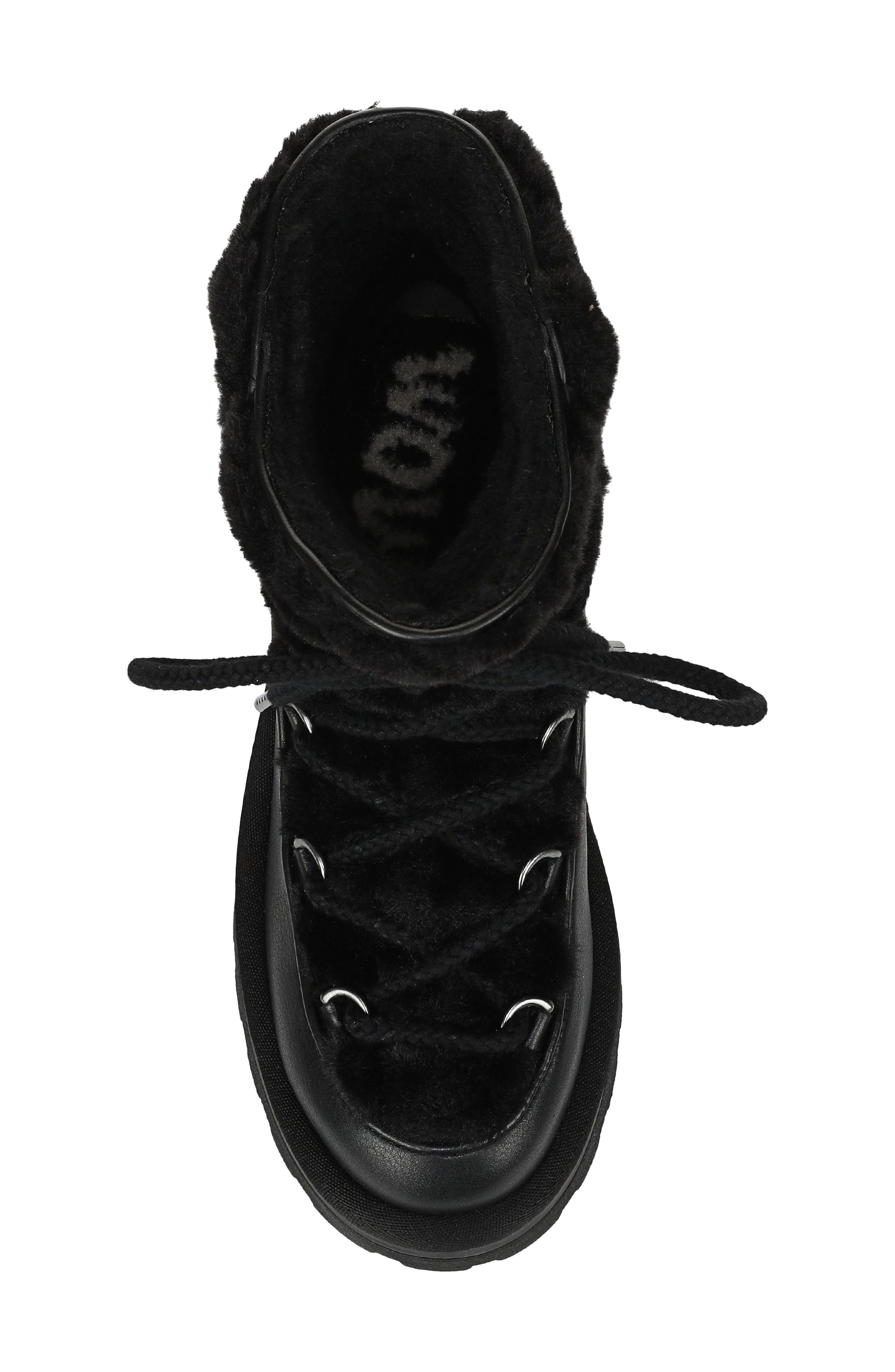 Ovie Faux Fur Bootie, Alternate, color, BLACK