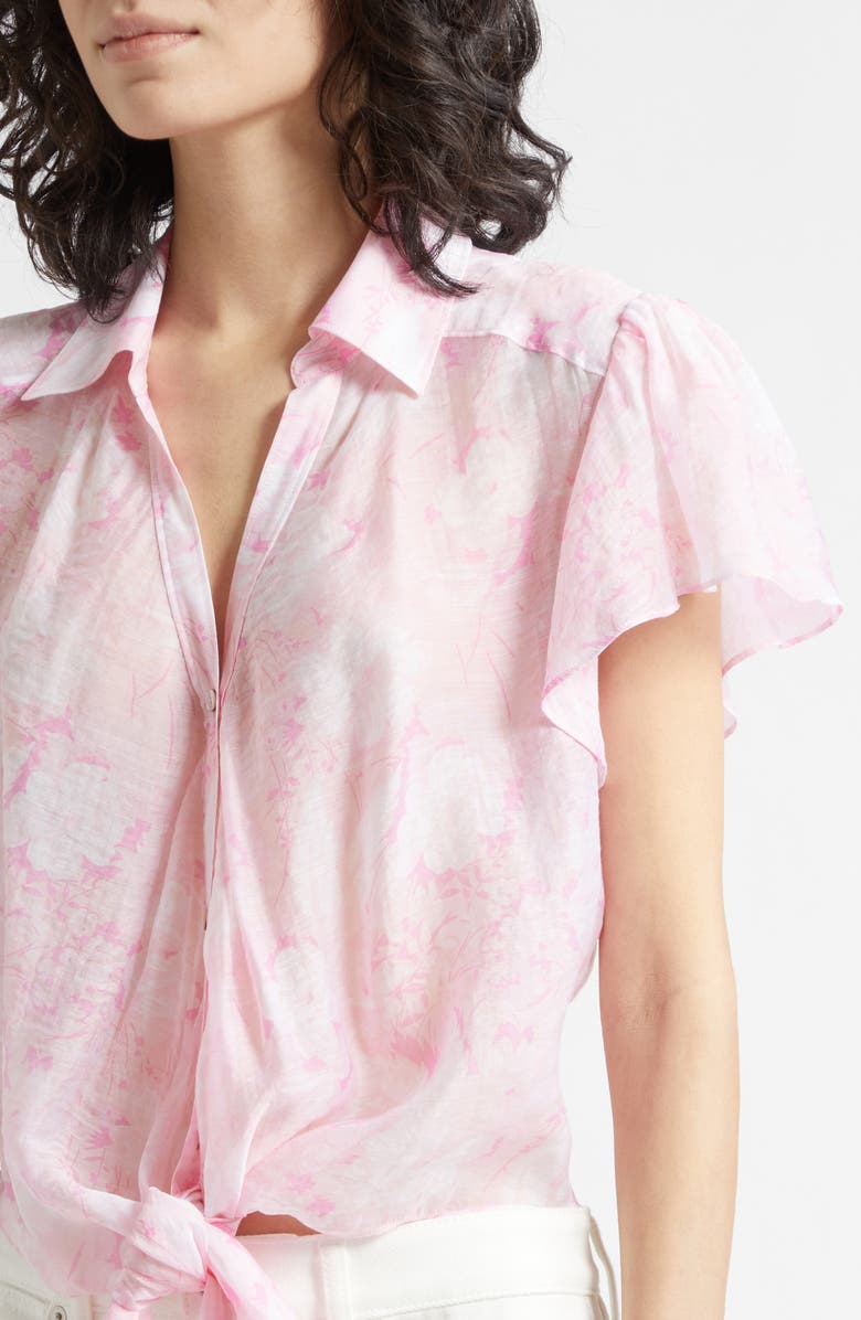 Cinq à Sept Heirloom Petals Floral Print Top, Alternate, color, Rosewater Pink Multi