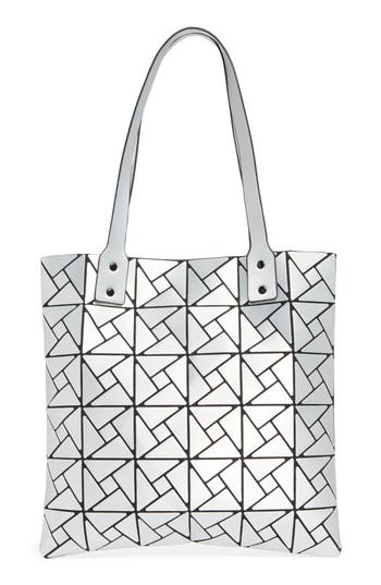 Patrizia Luca Box Pattern Tote Bag In Matte Silver
