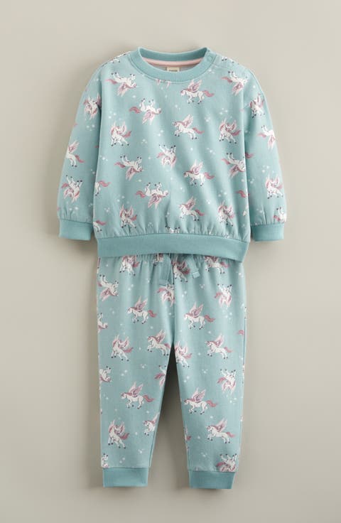 Print Fleece Sweatshirt & Joggers Set (Baby)