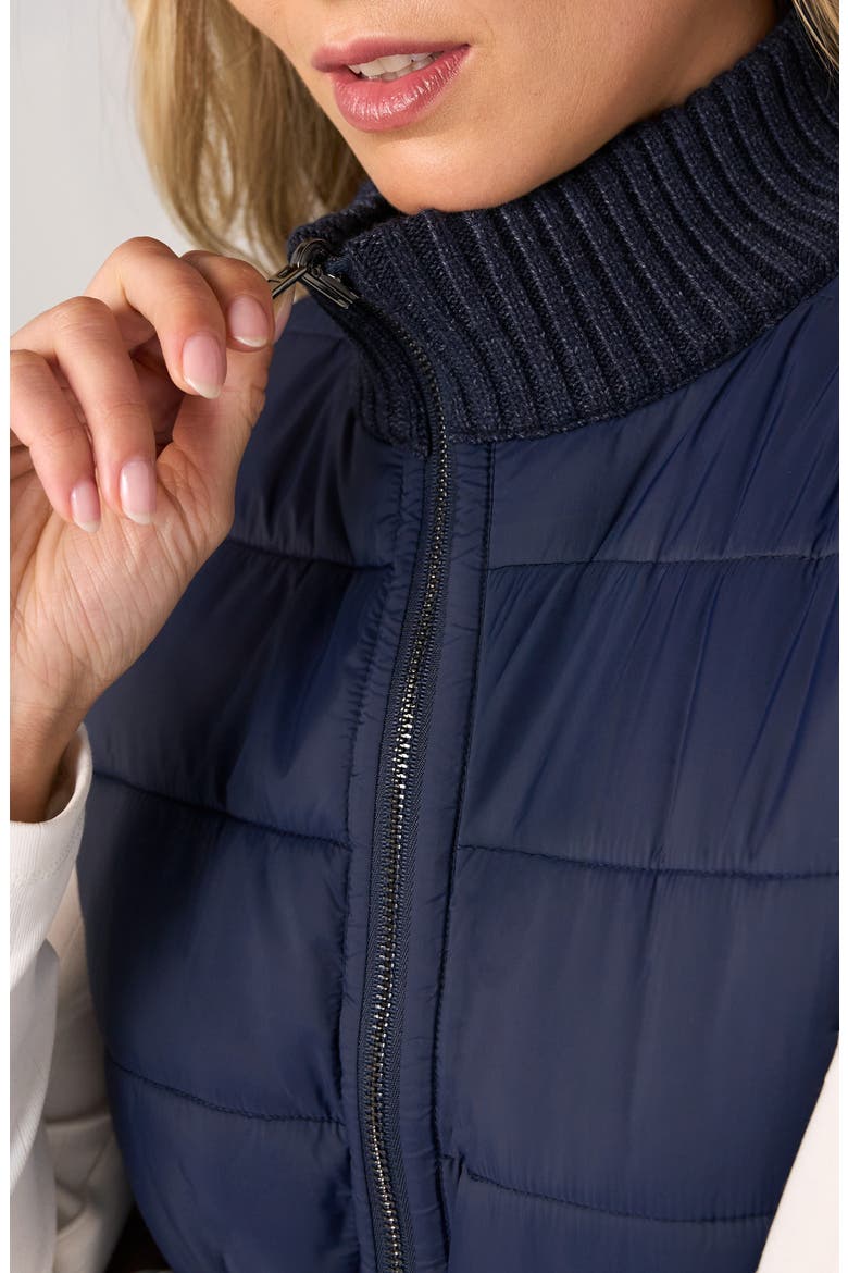 Reversible Quilted Vest, Alternate, color, HEATHER NAVY