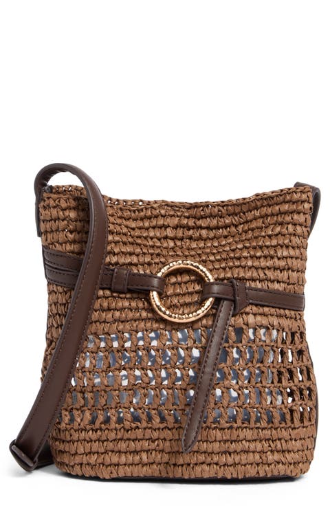 Bexy Raffia Woven Crossbody Bag