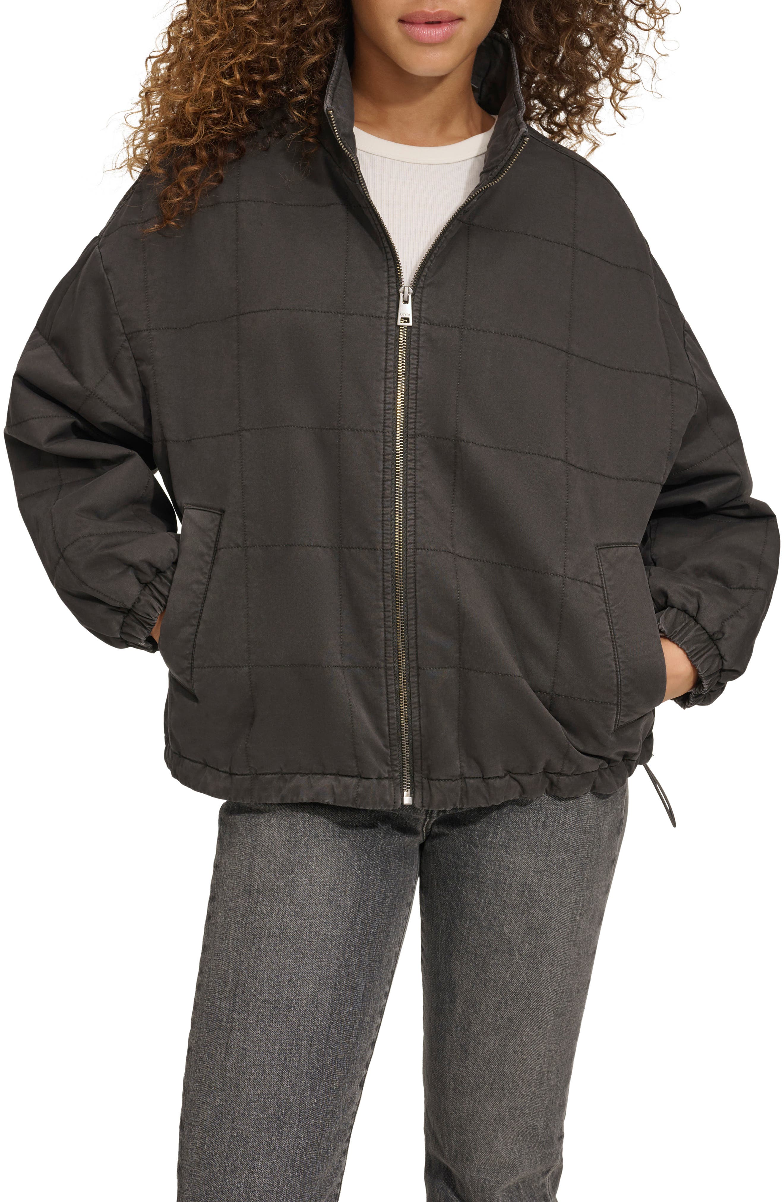 Box Quilted Water Resistant Cotton Jacket