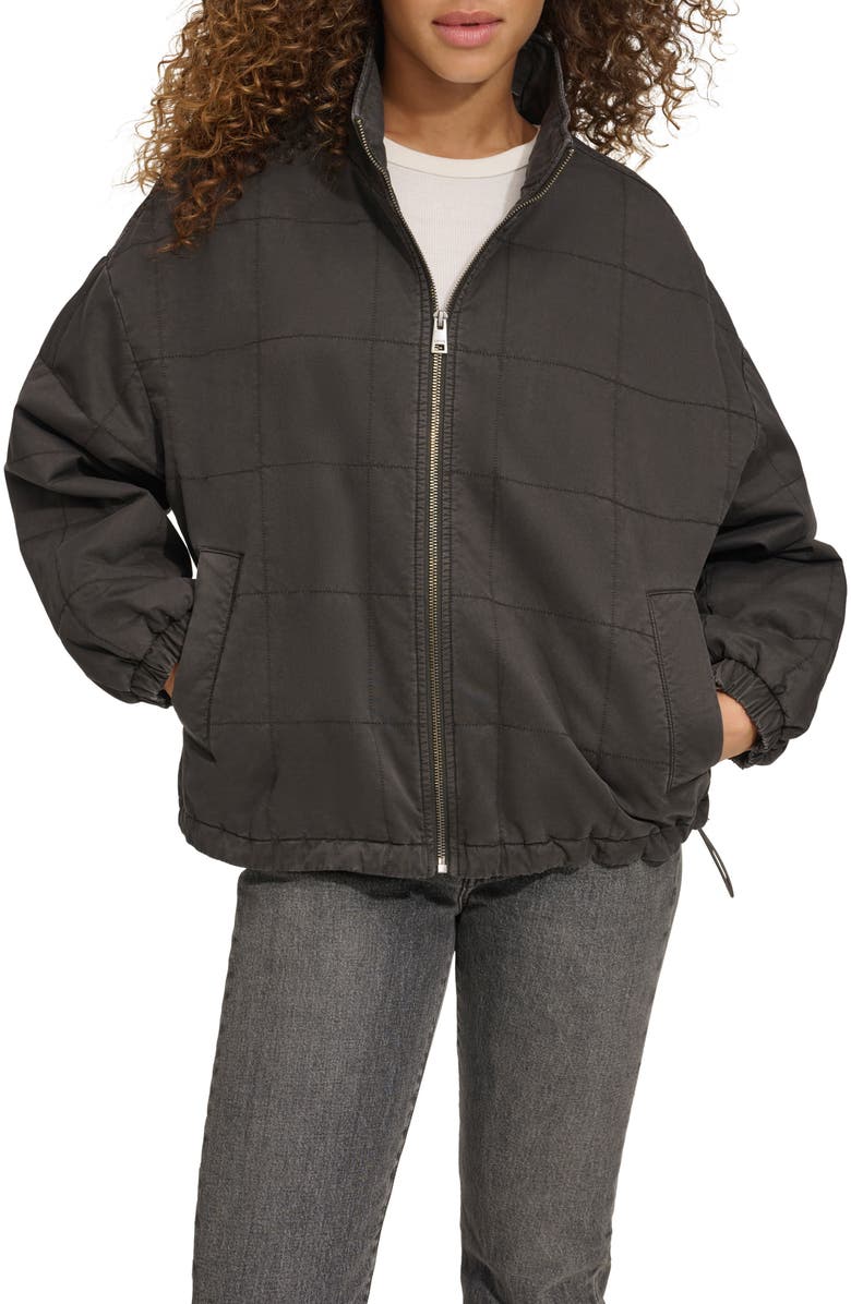 Levi's<sup>®</sup> Box Quilted Water Resistant Cotton Jacket, Main, color, Charcoal