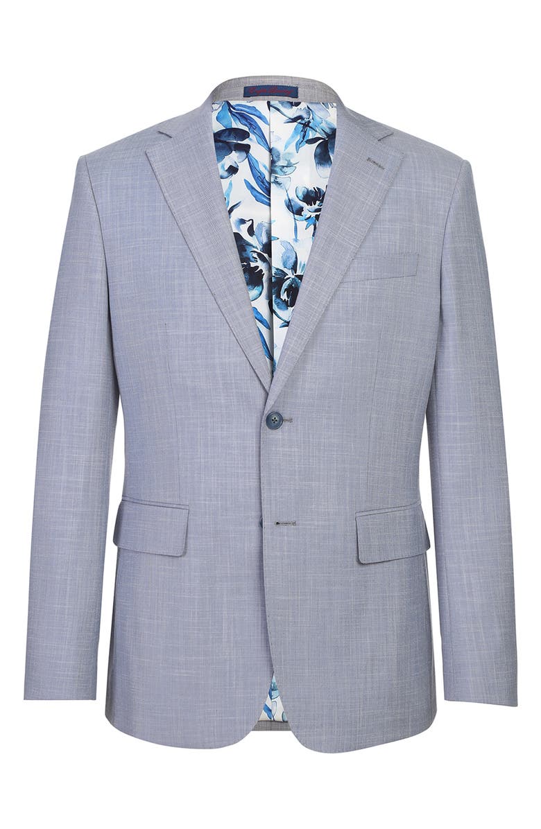 English Laundry Grey Two-Button Mélange Suit, Alternate, color, Light Grey