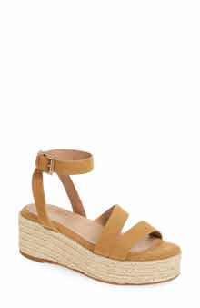 LK Bennett Siena Ankle Strap Espadrille Platform Wedge Sandal