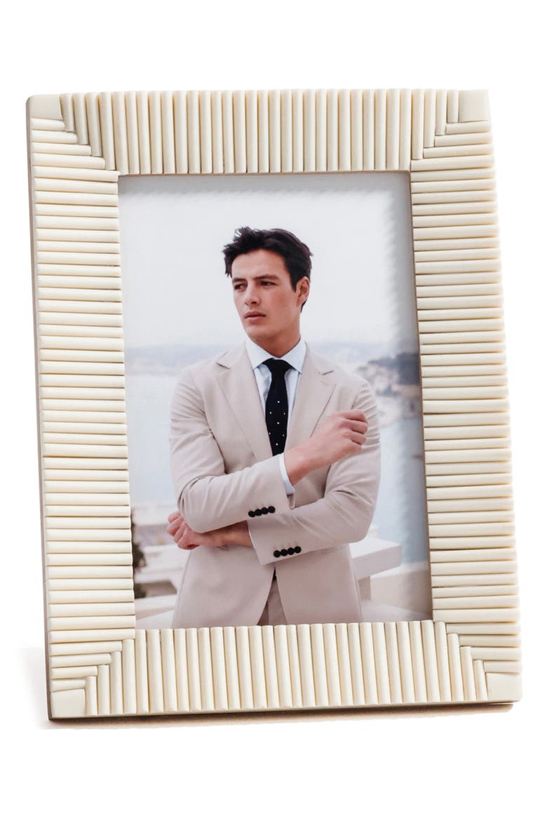Nubia Ribbed 5.5 x 7.5 Photo Frame, Main, color, IVORY
