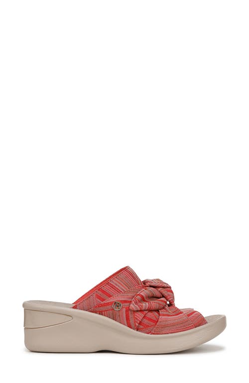 Bzees Smile Wedge Slide Sandal In Coral