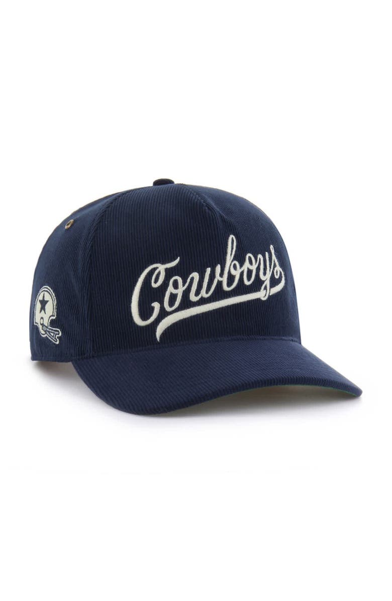 '47 Men's '47 Navy Dallas Cowboys Golden Age Relaxed Corduroy Hitch Adjustable Hat, Main, color, Navy