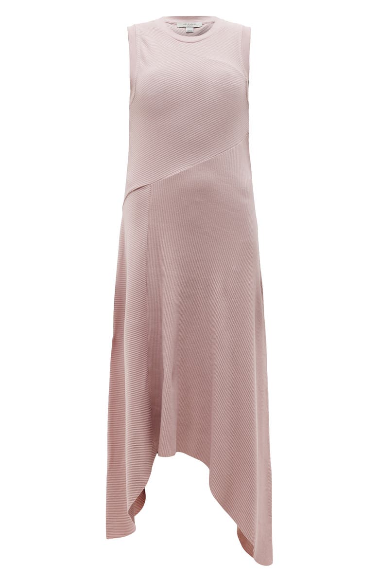 AllSaints Gia Sleeveless Rib Midi Dress, Alternate, color, 