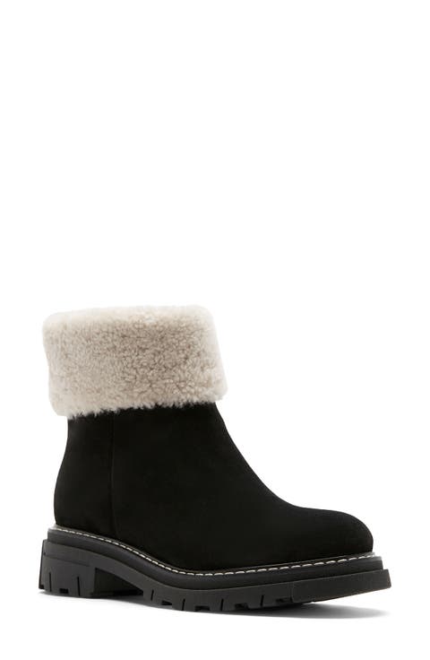 Dwayne Waterproof Genuine Shearling Cuff Bootie (Women)