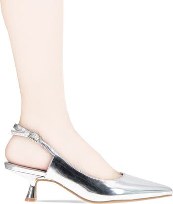 Kittie Slingback Kitten Heel Pump