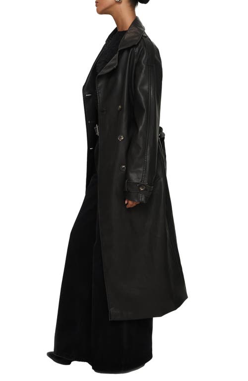 Princess Polly Day To Night Faux Leather Trench Coat