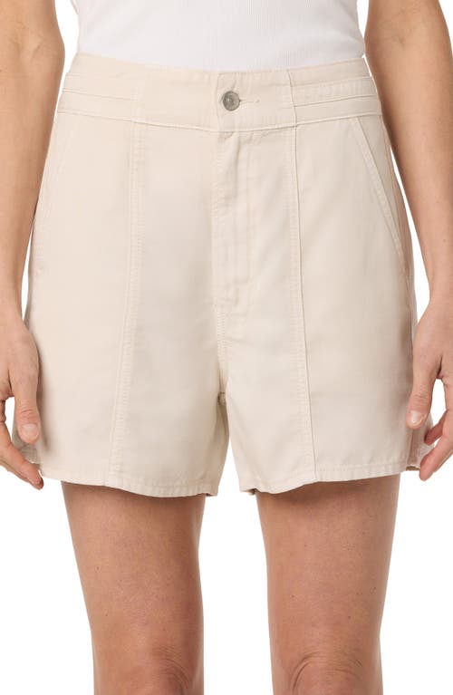 Shop Hudson Jeans Pieced Waist Denim Shorts In Coconut