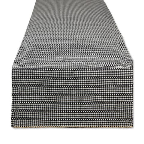 Black Farmhouse Gingham Table Runner 14x72