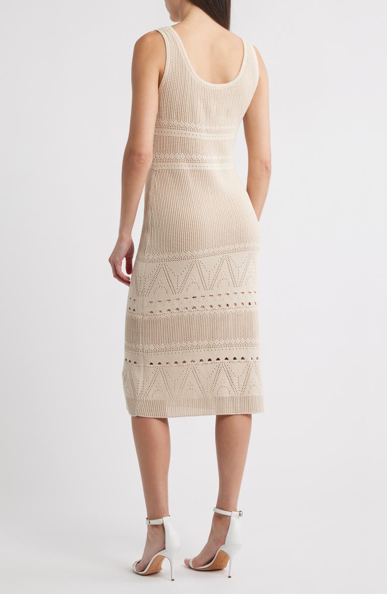 KOBI HALPERIN Emerson Open Stitch Sleeveless Dress, Alternate, color, Antique