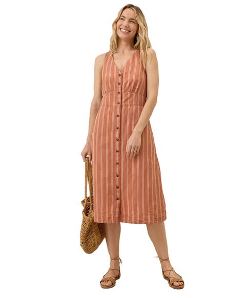 Canopy Linen Blend Button-Front Dress Made with Organic Cotton