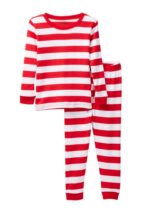 Candy Cane Striped Pajama Set