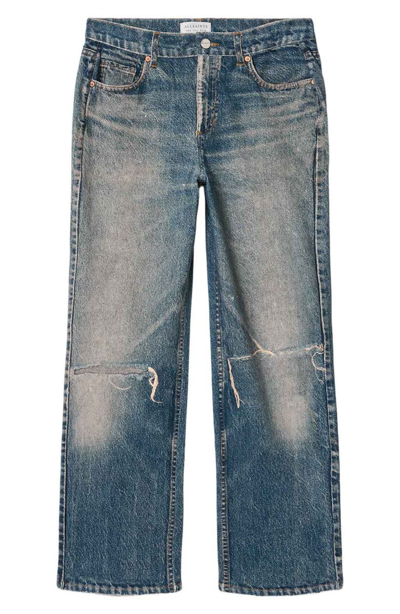 AllSaints Ida Terry Illusion Pants, Alternate, color, Illusion Tint Blue