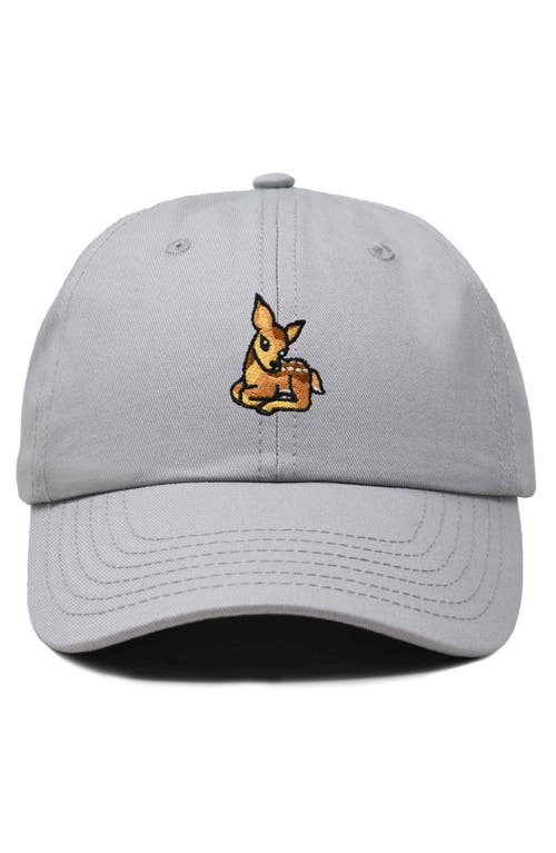 Dalix Fawn Embroidered Outdoor Cap In Gray