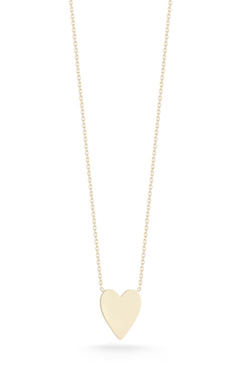 14K Gold Heart Pendant Necklace