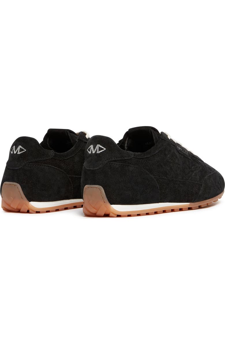 MALLET Penn Gum Leather Retro Runner Trainers, Alternate, color, Black