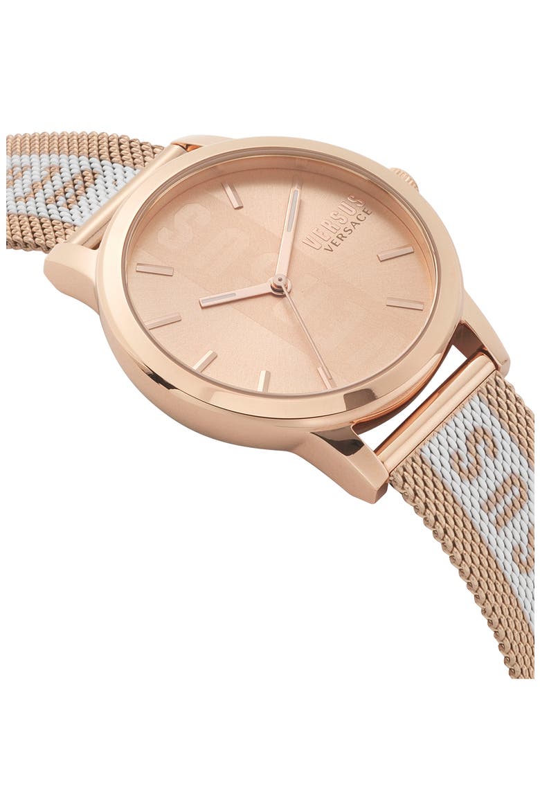 Three-Hand Quartz Mesh Strap Watch, 38mm, Alternate, color, ROSEGOLD