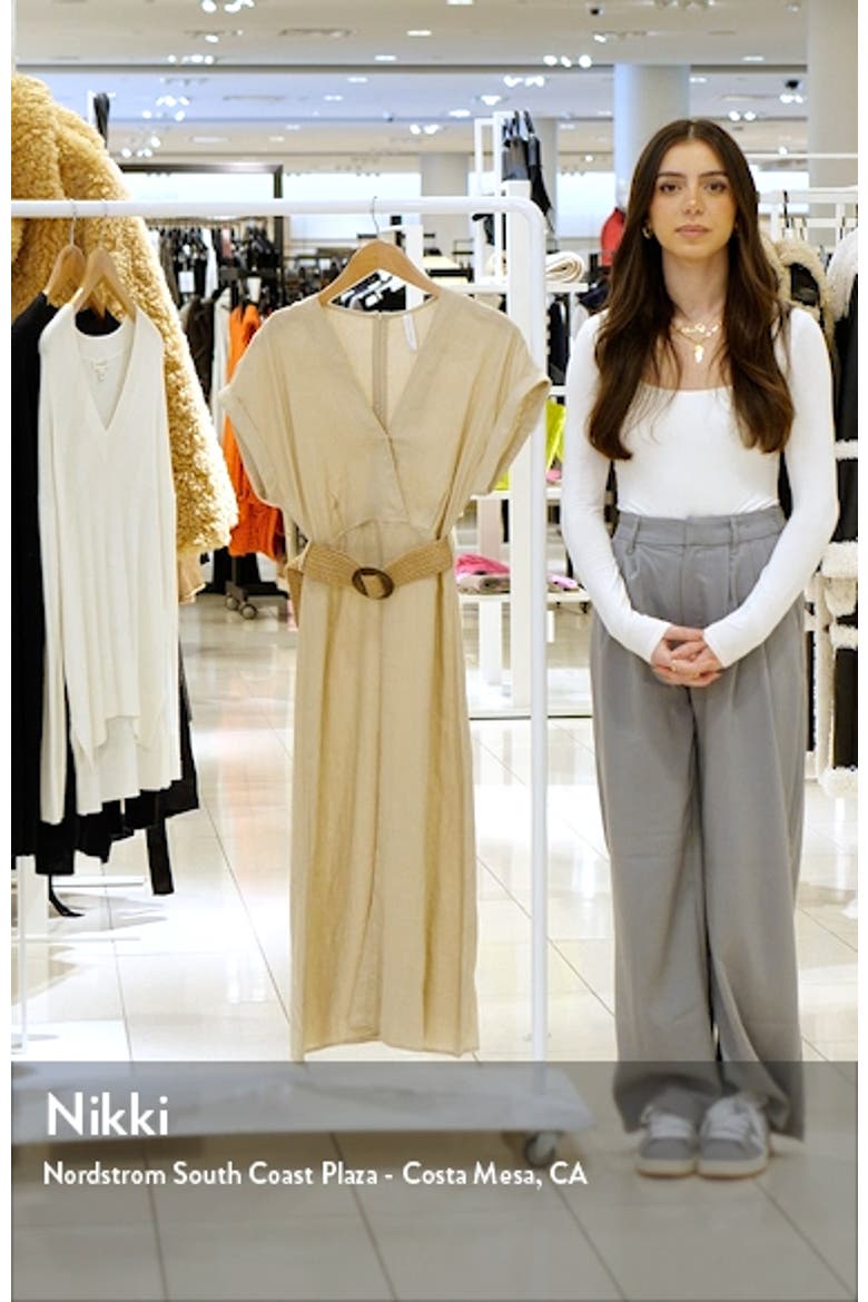 Belted Linen A-Line Dress video