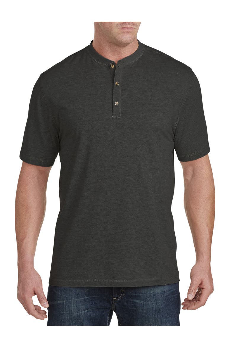 Wicking Jersey Henley Shirt, Main, color, GRANITE HTHR