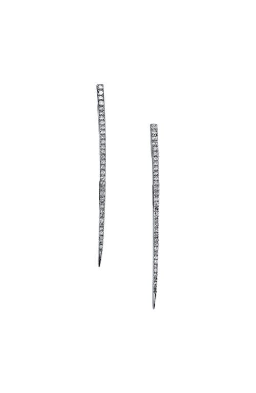 Sheryl Lowe Diamond Spike Earring In Sterling Silver