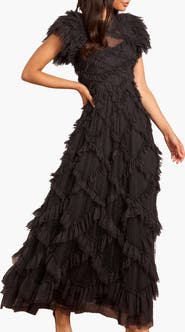 Needle & Thread Genevieve Ruffle Short Sleeve Maxi Gown
