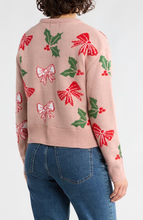 Vigoss Mistletoe Bow Sweater In Multi