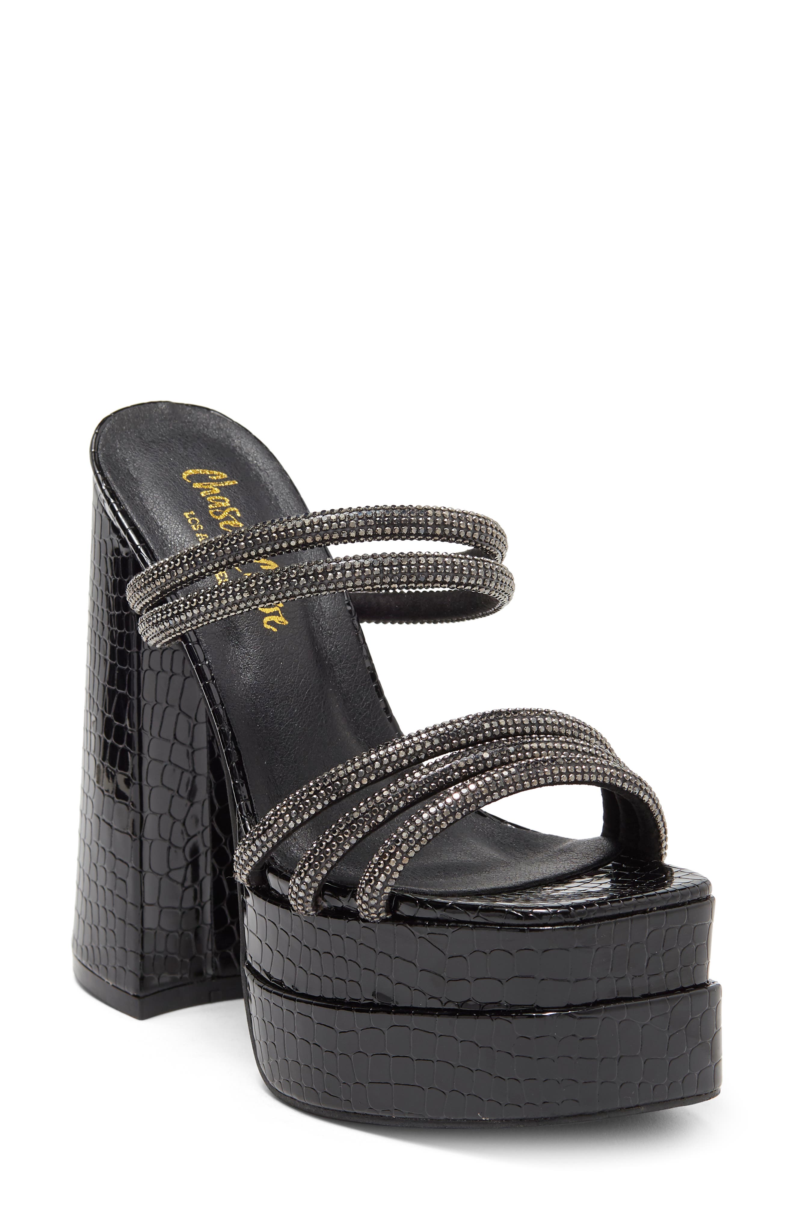 CHASE AND CHLOE Embellished Multi Strap Sandal, Main, color, 