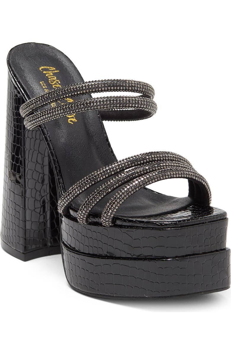 CHASE AND CHLOE Embellished Multi Strap Sandal, Main, color,