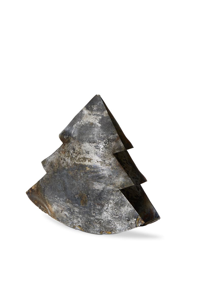 tag Antique Bronze Rocking Tree Decor Small Holiday Sculpture, Main, color, Gold