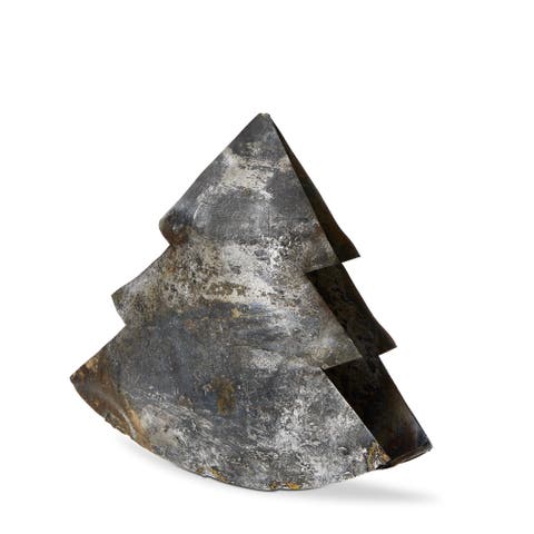 Antique Bronze Rocking Tree Decor Small Holiday Sculpture