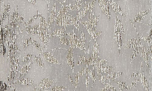 Sl Fashions Foil Border Gown In Silver