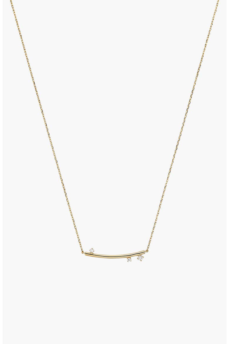 Celeste Diamond Horizon Necklace, Main, color, Yellow Gold