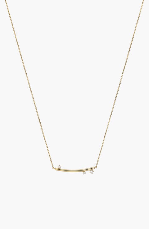 Celeste Diamond Horizon Necklace