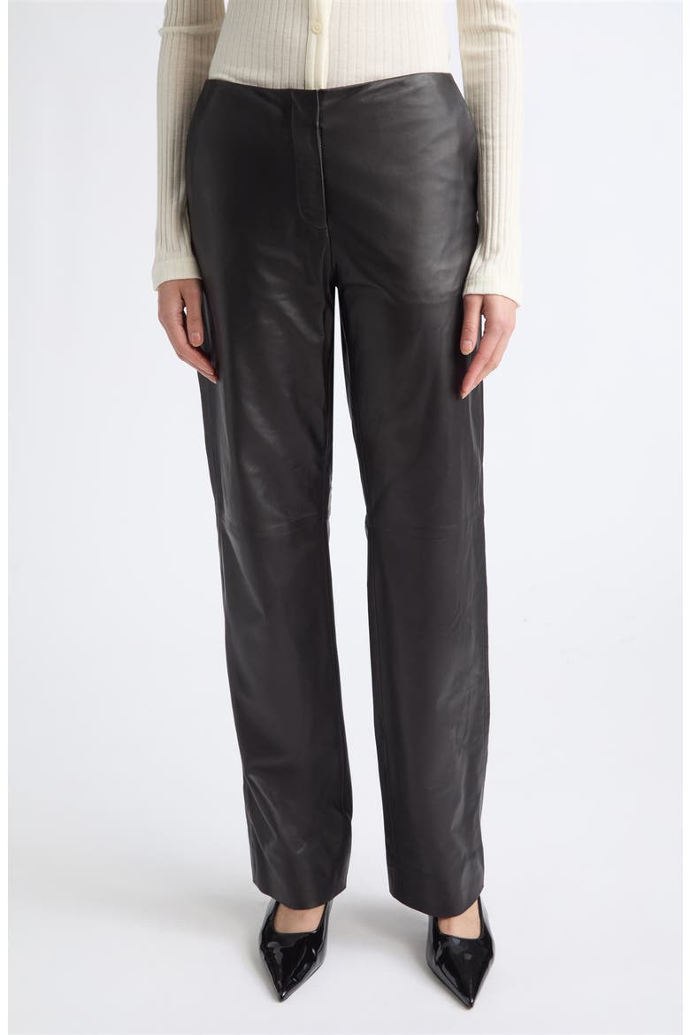 Easy Leather Trousers, Main, color, BLACK