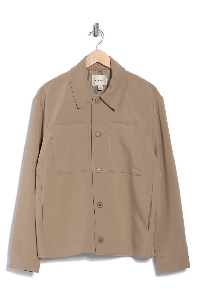 INDUSTRY REPUBLIC CLOTHING Boxy Fit Overshirt Jacket, Alternate, color, Taupe