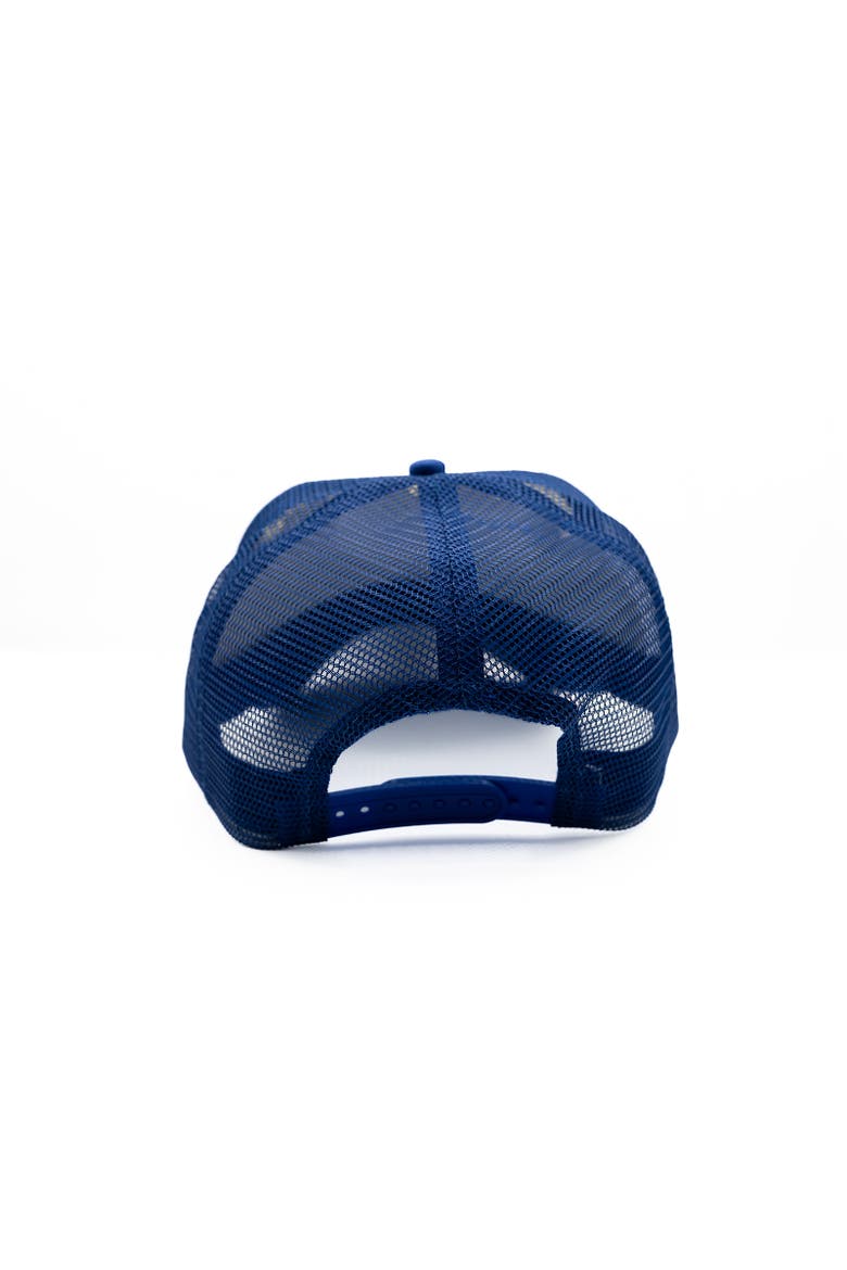 Colorado Postcard Trucker Hat - Kids, Alternate, color, Royal Blue & White