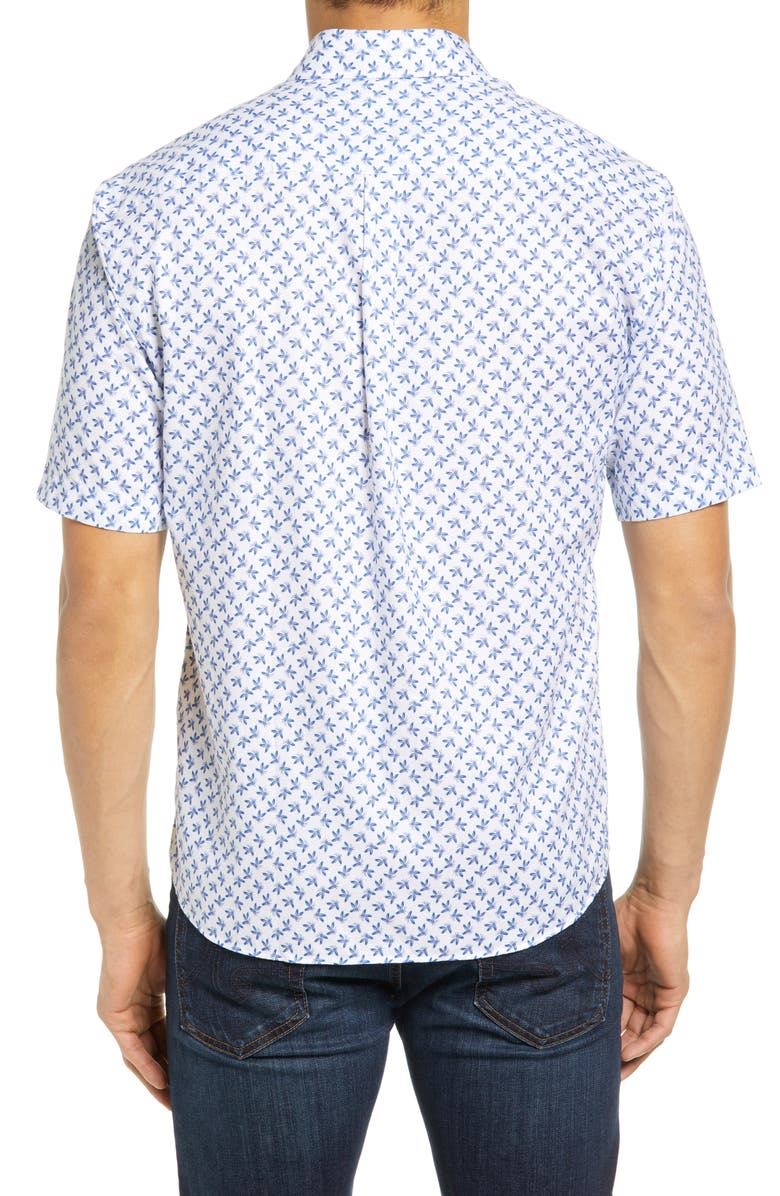 johnnie-O Wendell Floral Short Sleeve Button-Up Shirt, Alternate, color, 