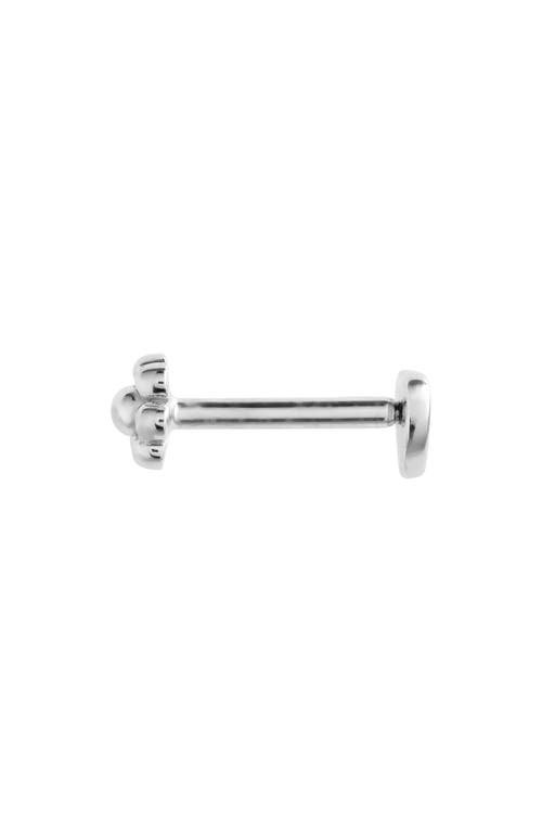 Maria Tash Heart Threaded Stud Earring In White Gold