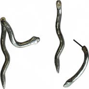 SAINT VAGABOND Silver Serpent Earrings
