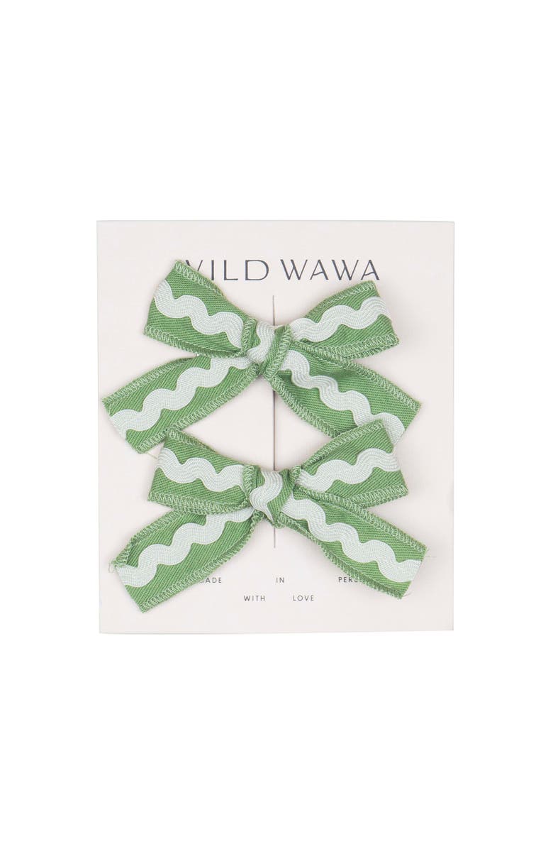 Wild Wawa Rickrack Clip Set, Main, color, La Vie En Palm