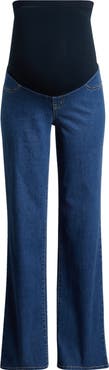 1822 Denim Over the Bump Baggy Straight Leg Maternity Jeans