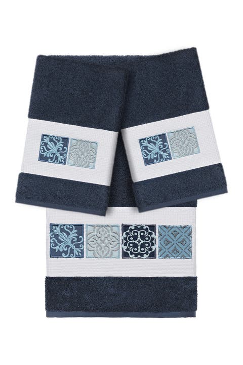 Vivian 3-Piece Embellished Towel - Midnight Blue