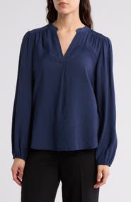 Pleione Textured Long Sleeve Top