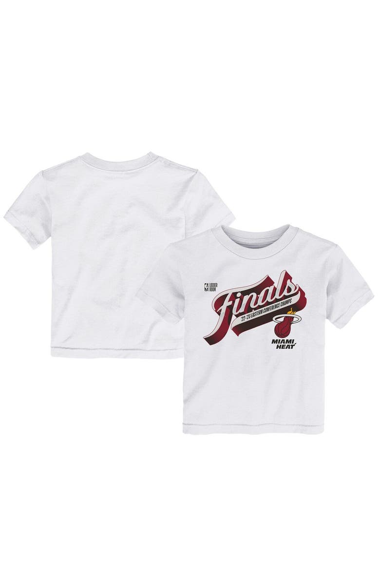 FANATICS Toddler Fanatics Branded White Miami Heat 2023 Eastern Conference Champions Locker Room T-Shirt, Main, color,